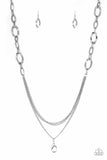 Paparazzi Street Beat Lanyard Necklace Silver - Glitzygals5dollarbling Paparazzi Boutique 