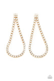 Paparazzi Diamond Drops - Gold - White Rhinestones - Post Earrings - Glitzygals5dollarbling Paparazzi Boutique 