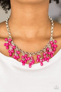 Paparazzi Modern Macarena - Pink Teardrop Beads - Necklace and matching Earrings - Glitzygals5dollarbling Paparazzi Boutique 