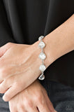 Paparazzi Perfect Imperfection - White - Glassy Gems - Adjustable Bracelet - Glitzygals5dollarbling Paparazzi Boutique 