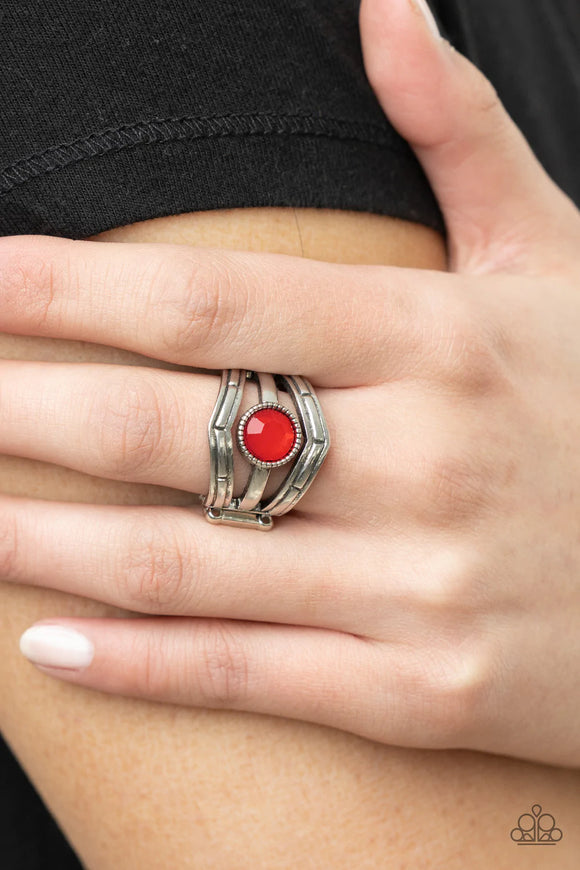 Celestial Collaboration Red ~ Paparazzi Ring - Glitzygals5dollarbling Paparazzi Boutique 
