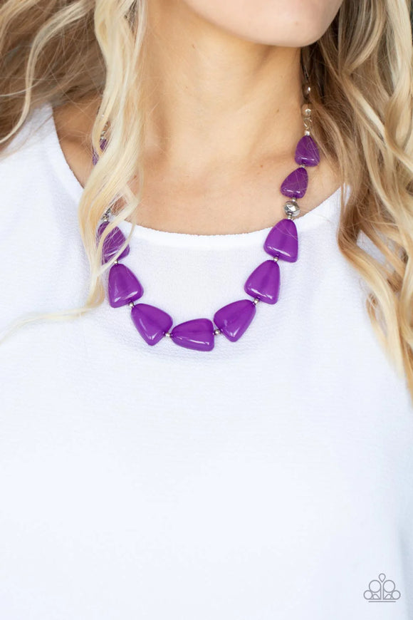 Tenaciously Tangy Purple ~ Paparazzi Necklace - Glitzygals5dollarbling Paparazzi Boutique 