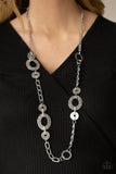 Mechanically Metro - silver - Paparazzi necklace - Glitzygals5dollarbling Paparazzi Boutique 