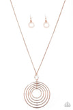 Paparazzi Running Circles In My Mind - Rose Gold - Hoops - Necklace & Earrings - Glitzygals5dollarbling Paparazzi Boutique 