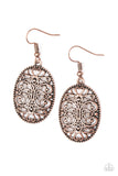 Paparazzi Wistfully Whimsical Copper Earrings - Glitzygals5dollarbling Paparazzi Boutique 