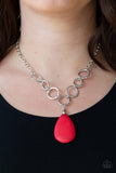 Paparazzi Livin On A PRAIRIE - Red Necklace Silver - Glitzygals5dollarbling Paparazzi Boutique 