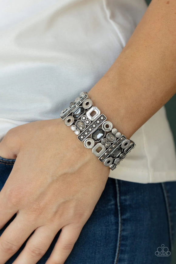 Dynamically Diverse - silver - Paparazzi bracelet - Glitzygals5dollarbling Paparazzi Boutique 