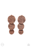 Paparazzi Ancient Antiquity - Copper - Clip On Earrings - Glitzygals5dollarbling Paparazzi Boutique 