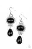 Icy Shimmer Black Paparazzi Earrings - Glitzygals5dollarbling Paparazzi Boutique 