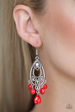 Paparazzi Earring ~ Fashion Flirt - Red - Glitzygals5dollarbling Paparazzi Boutique 