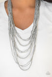 Paparazzi Totally Tonga - Silver Gray Seed Beads - Necklace and matching Earrings - Glitzygals5dollarbling Paparazzi Boutique 