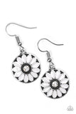 Paparazzi Lily Luau Silver White Flower Earrings - Glitzygals5dollarbling Paparazzi Boutique 