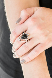 Paparazzi The Bold and The BEAD-iful - Black - Silver Ring - Glitzygals5dollarbling Paparazzi Boutique 