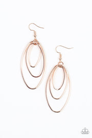 Paparazzi All OVAL The Place - Rose Gold - Earrings - Glitzygals5dollarbling Paparazzi Boutique 