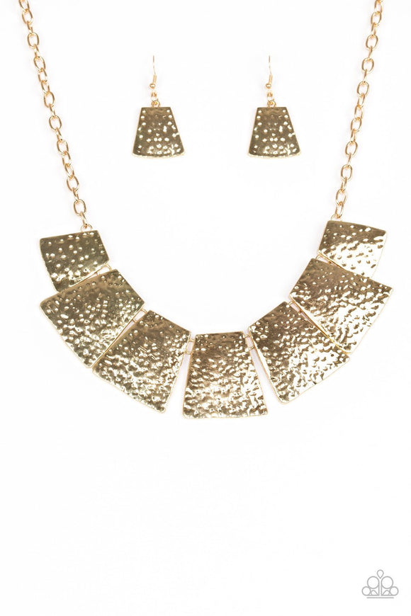 Here Comes the Huntress Gold Necklace - Glitzygals5dollarbling Paparazzi Boutique 
