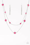 Paparazzi Necklace ~ Raise Your Glass - Pink - Glitzygals5dollarbling Paparazzi Boutique 