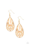 Paparazzi Glowing Tranquility Gold Cat’s Eye Moonstone Earrings - Glitzygals5dollarbling Paparazzi Boutique 