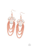 Paparazzi Opalescence Essence - Copper Earrings - Glitzygals5dollarbling Paparazzi Boutique 