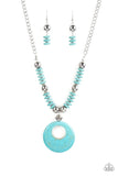 Paparazzi Necklace ~ Oasis Goddess - Blue - Glitzygals5dollarbling Paparazzi Boutique 