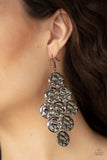 Paparazzi Metro Trend - Black Gunmetal Hammered Earrings - Glitzygals5dollarbling Paparazzi Boutique 