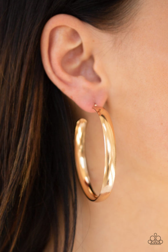 Paparazzi A Double Feature - gold - Paparazzi earrings - Glitzygals5dollarbling Paparazzi Boutique 