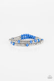 Paparazzi Downright Dressy - Blue Bracelet Set - Glitzygals5dollarbling Paparazzi Boutique 