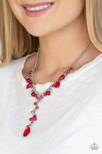 PAPARAZZI CRYSTAL COUTURE - RED Necklace - Glitzygals5dollarbling Paparazzi Boutique 