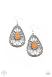 Floral Frill - orange - Paparazzi earrings - Glitzygals5dollarbling Paparazzi Boutique 