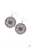 Grove Groove - red - Paparazzi earrings - Glitzygals5dollarbling Paparazzi Boutique 