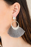 Spartan Spirit Silver Earrings - Glitzygals5dollarbling Paparazzi Boutique 