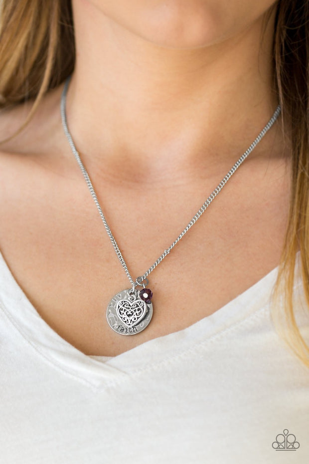Paparazzi A Show of Good Faith Purple Necklace - Glitzygals5dollarbling Paparazzi Boutique 