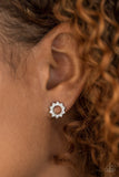 Richly Resplendent - white - Paparazzi earrings - Glitzygals5dollarbling Paparazzi Boutique 