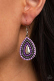 Paparazzi Earring ~ Beaded Bonanza - Purple - Glitzygals5dollarbling Paparazzi Boutique 