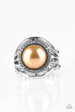Paparazzi Ring ~ Pampered In Pearls - Brown - Glitzygals5dollarbling Paparazzi Boutique 