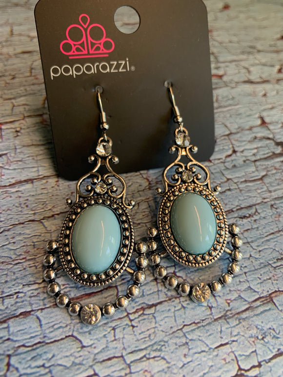 Paparazzi CAMEO and Juliet Blue Exclusive Earrings June 2020 - Glitzygals5dollarbling Paparazzi Boutique 