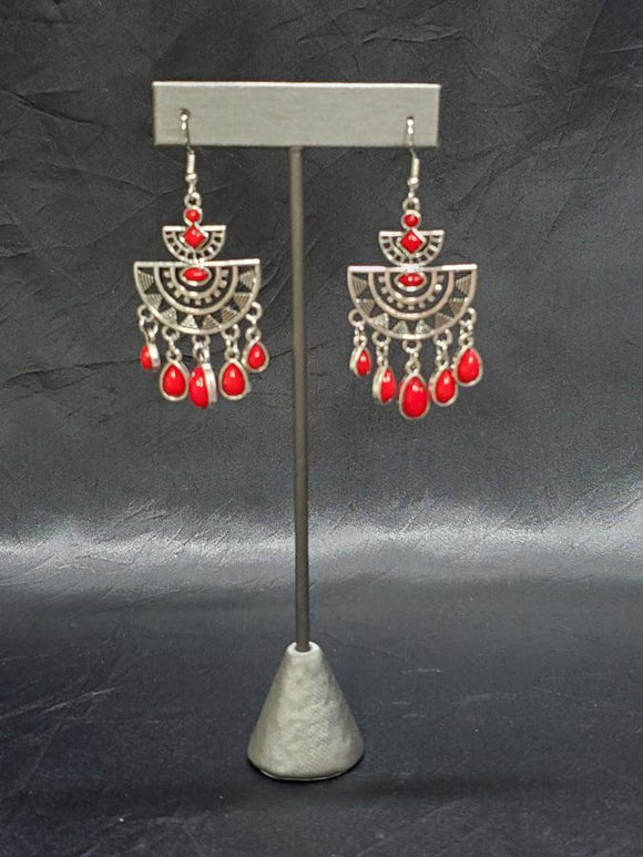 Exclusive Sol-Searching Red Earrings by Paparazzi - Glitzygals5dollarbling Paparazzi Boutique 