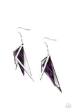 Evolutionary Edge - purple - Paparazzi earrings - Glitzygals5dollarbling Paparazzi Boutique 