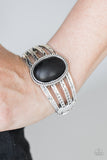 Paparazzi Desert Glyphs - Black Hinged Bracelet - Glitzygals5dollarbling Paparazzi Boutique 