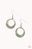 Socialite Luster - Green Paparazzi Earrings - Glitzygals5dollarbling Paparazzi Boutique 