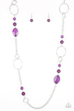 Paparazzi Very Visionary - Purple - Necklace & Earrings - Glitzygals5dollarbling Paparazzi Boutique 