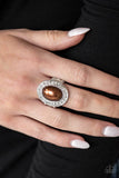 Paparazzi The ROYALE Treatment - Brown Pearly Bead - White Rhinestone - Glitzygals5dollarbling Paparazzi Boutique 