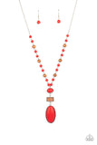 Naturally Essential Red ~ Paparazzi Necklace - Glitzygals5dollarbling Paparazzi Boutique 