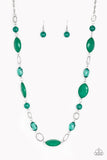 Paparazzi Shimmer Simmer - Green Necklace - Glitzygals5dollarbling Paparazzi Boutique 