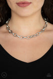 Paparazzi Urban Uplink Silver Choker Necklace - Glitzygals5dollarbling Paparazzi Boutique 