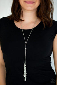 Paparazzi Necklace ~ Timeless Tassels - White - Glitzygals5dollarbling Paparazzi Boutique 