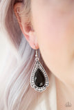 Superstar Stardom - black - Paparazzi earrings - Glitzygals5dollarbling Paparazzi Boutique 