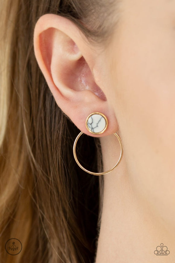 Paparazzi Simply Stone Dweller Gold Post Earrings - Glitzygals5dollarbling Paparazzi Boutique 