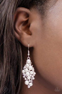 Paparazzi Famous Fashion White Earrings Fashion Fix - Glitzygals5dollarbling Paparazzi Boutique 