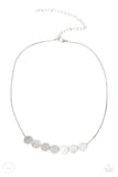 Slimmer Glimmer Silver ~ Paparazzi Necklace - Glitzygals5dollarbling Paparazzi Boutique 