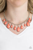 Jaw Dropping Diva - orange - Paparazzi necklace - Glitzygals5dollarbling Paparazzi Boutique 